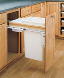 REV A SHELF : Wood Top Mount Pullout Single Waste Container For Full-Height Cabinets