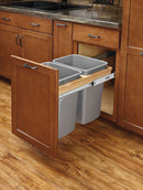 REV A SHELF : Wood Top Mount Pullout Waste Container w/ BB Soft-Close