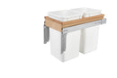 REV A SHELF : Wood Top Mount Pullout Double Waste Container