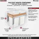REV A SHELF : Wood Top Mount Pullout Double Waste Container