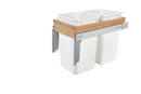 REV A SHELF : Wood Top Mount Pullout Double Waste Containers