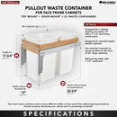 REV A SHELF : Wood Top Mount Pullout Double Waste Containers