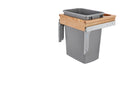 REV A SHELF : Wood Top Mount Pullout Single Waste Container with Reduced Depth