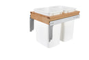 REV A SHELF : Wood Top Mount Pullout Double Waste Container For Full-Height Cabinets