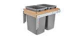 REV A SHELF : Wood Top Mount Pullout Waste Container w/ Soft-Close