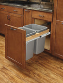 REV A SHELF : Wood Top Mount Pullout Waste Container w/ Soft-Close