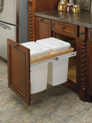 REV A SHELF : Wood Top Mount Pullout Double Waste Containers