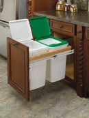 REV A SHELF : Wood Top Mount Pullout Double Waste Containers