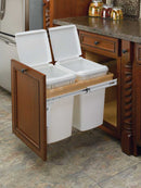 REV A SHELF : Wood Top Mount Pullout Double Waste Containers