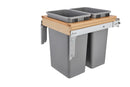 REV A SHELF : Wood Top Mount Pullout Waste Container w/ BB Soft-Close