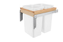 REV A SHELF : Wood Top Mount Pullout Double Waste Container For Full-Height Cabinets
