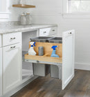 REV A SHELF : Wood Top Mount Pullout Waste Container w/ BB Soft-Close