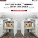 REV A SHELF : Wood Top Mount Pullout Waste Container w/ BB Soft-Close