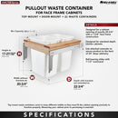REV A SHELF : Wood Top Mount Pullout Double Waste Containers