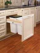 REV A SHELF : Wood Top Mount Pullout Double Waste Containers