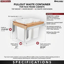 REV A SHELF : Wood Top Mount Pullout Double Waste Containers