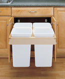 REV A SHELF : Wood Top Mount Pullout Quad Waste Container