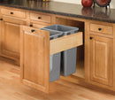REV A SHELF : Wood Top Mount Pullout Waste Container w/ Soft-Close/Open