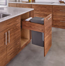 REV A SHELF : Walnut Top Mount Pullout Waste Container w/ Soft-Close/Open