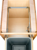 REV A SHELF : Walnut Top Mount Pullout Waste Container w/ Soft-Close/Open