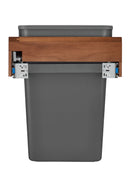REV A SHELF : Walnut Top Mount Pullout Waste Container w/ Soft-Close/Open