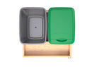 REV A SHELF : Wood Bottom Mount Pullout Waste Container with Storage w/ Soft-Close