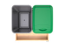 REV A SHELF : Wood Bottom Mount Pullout Waste Container with Storage w/ Soft-Close