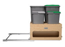 REV A SHELF : Wood Bottom Mount Pullout Waste Container with Storage w/ Soft-Close