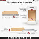 REV A SHELF : Wood Base Cabinet Pullout Drawers w/ Soft-Close