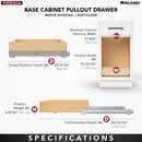 REV A SHELF : Wood Base Cabinet Pullout Drawers w/ Soft-Close