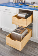 REV A SHELF : Tall Wood Pullout Drawers w/ BLUM Soft-Close for 18" Base Cabinets