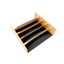 REV A SHELF : Craftsman Collection Solid Maple Adjustable Deep Drawer Divider Insert w/ Black Accents for 21”-24” Base Cabinet Drawers