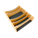 REV A SHELF : Craftsman Collection Solid Maple Adjustable Deep Drawer Divider Insert w/ Black Accents for 27”-30” Base Cabinet Drawers