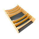 REV A SHELF : Craftsman Collection Solid Maple Adjustable Deep Drawer Divider Insert w/ Black Accents for 33”-36” Base Cabinet Drawers