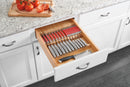 REV A SHELF : Wood Trim-to-Fit Knife Block Drawer Insert Organizer