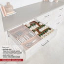 REV A SHELF : Walnut Trim-to-Fit Knife Block Drawer Insert Organizer
