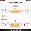 REV A SHELF : Wood Drying Rack w/ BLUM Soft-Close Slides