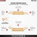 REV A SHELF : Wood Drying Rack - Frame Only