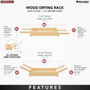 REV A SHELF : Wood Drying Rack w/ BLUM Soft-Close Slides