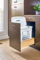 REV A SHELF : Wood Vanity Bottom Mount Hamper w/ Soft-Close