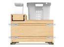 REV A SHELF : Wood Hamper with OXO and Storage for Base Cabinets w/ Soft-Close