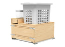 REV A SHELF : Wood Hamper with OXO and Storage for Full-Height Base Cabinets w/ Soft-Close