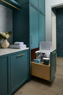 REV A SHELF : Wood Hamper with OXO and Storage for Full-Height Base Cabinets w/ Soft-Close