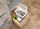 REV A SHELF : Wood Hamper with OXO and Storage for Full-Height Base Cabinets w/ Soft-Close