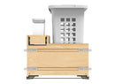 REV A SHELF : Wood Hamper with OXO and Storage for Full-Height Base Cabinets w/ Soft-Close