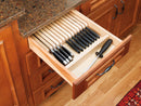 REV A SHELF : Wood Trim-to-Fit Knife Block Drawer Insert Organizer
