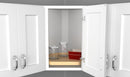 REV A SHELF : Wood D-Shaped Lazy Susans for Corner Wall Cabinets w/Swivel bearing