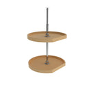 REV A SHELF : Wood D-Shaped 2-Shelf Lazy Susans for Corner Wall Cabinets