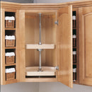 REV A SHELF : Wood D-Shaped 2-Shelf Lazy Susans for Corner Wall Cabinets