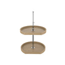 REV A SHELF : Wood D-Shaped 2-Shelf Lazy Susans for Corner Base Cabinets